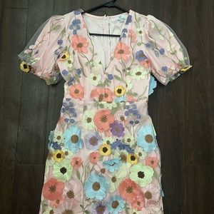 Showpo Wren Mini Dress - Puff Sleeve